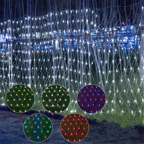 3x3m Waterproof LED Curtain Fairy String Light Wedding Party Outdoor Decoration EU Plug AC220V