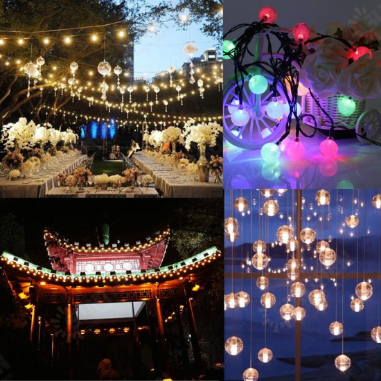 4.8M 20 LED Waterproof Solar Ball Fairy String Light Christmas Wedding Party Garden Decor