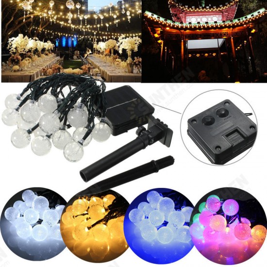 4.8M 20 LED Waterproof Solar Ball Fairy String Light Christmas Wedding Party Garden Decor