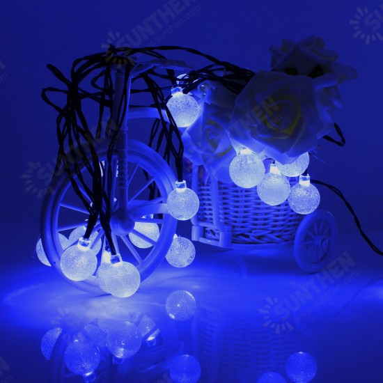 4.8M 20 LED Waterproof Solar Ball Fairy String Light Christmas Wedding Party Garden Decor