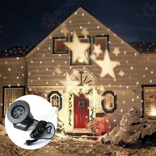 4W LED Waterproof Star Light Landscape Projector Lamp for Home Christmas Decoration 110-240V