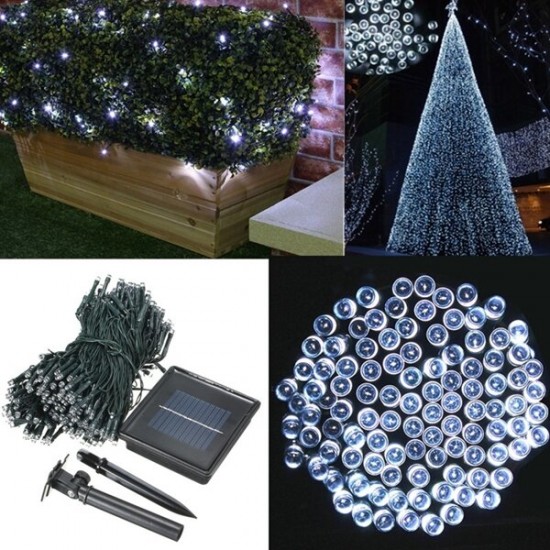 500 LED Solar Powered Fairy String Light Garden Party Decor Xmas