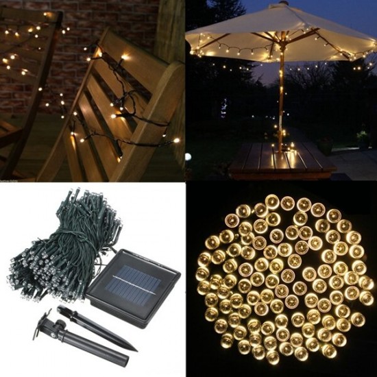 500 LED Solar Powered Fairy String Light Garden Party Decor Xmas