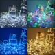 50M 24V Low Voltage Light String 250 Lights Transparent Wire Holiday String Light White / Warm White /Blue / Multicolor Optional