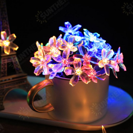 5/6.5/7/12M Solar LED String Christmas Blossom Lights Party Lamp 8 Mode