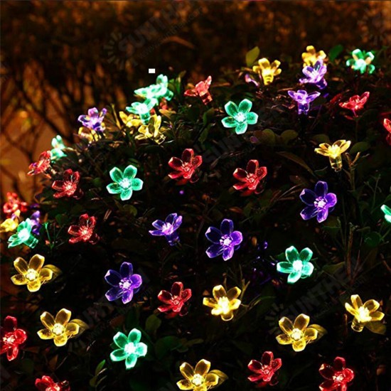 5/6.5/7/12M Solar LED String Christmas Blossom Lights Party Lamp 8 Mode