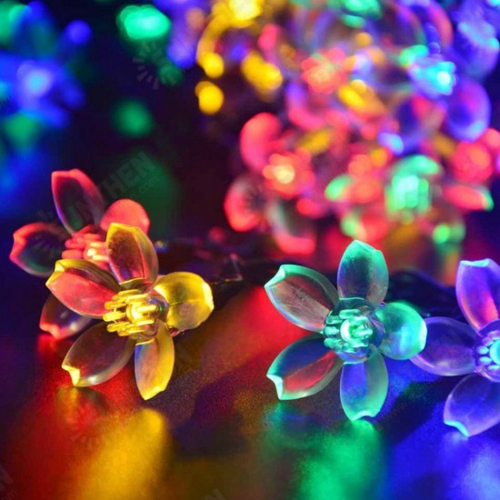 5/6.5/7/12M Solar LED String Christmas Blossom Lights Party Lamp 8 Mode