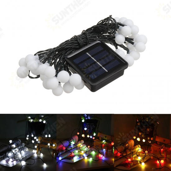 6.5m 21FT 30LED Solar String Ball Lights Garden Decorative Lamp Outdoor Waterproof