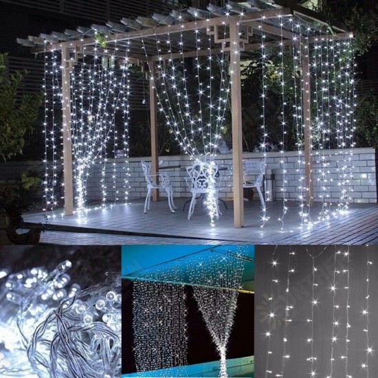 6x3M AC220V Waterproof LED String Light EU Plug Fairy Wedding Curtain Party Lamp for Indoor Outdoor Decor