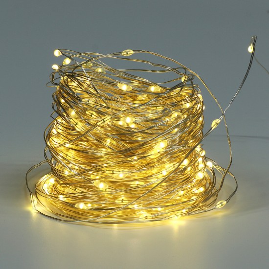 7/12/22/32M Solar String Light Copper Wire Outdoor Waterproof Garden Xmas Decor