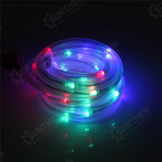 7M 50 LED Solar Waterproof LED Rope Tube String Fairy Light Xmas Party Garden Decor