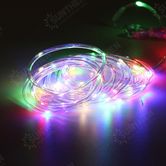 8 Modes 7M/12M 50LED/100LED USB/Battery Powered Stripe Party Lights Decorative Lamp Christmas Tree Waterproof Kit