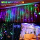 96 LED Butterfly Curtain Lights 8 Modes Fairy Lights String with Remote IP44 Waterproof USB Plug in Twinkle Light for Wedding Party Bedroom Christmas