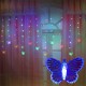 96 LED Butterfly String Curtain Lights Colorful Wedding Waterproof Lamp 8 Modes