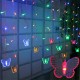 96 LED Butterfly String Curtain Lights Colorful Wedding Waterproof Lamp 8 Modes