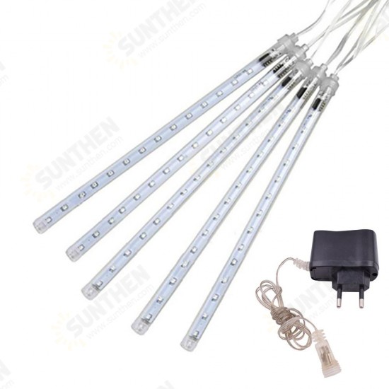 AC110-240V 50CM Waterproof IP65 180LED Meteor Shower Rain 5 Tubes String Light Holiday Party Christmas Outdoor Decor