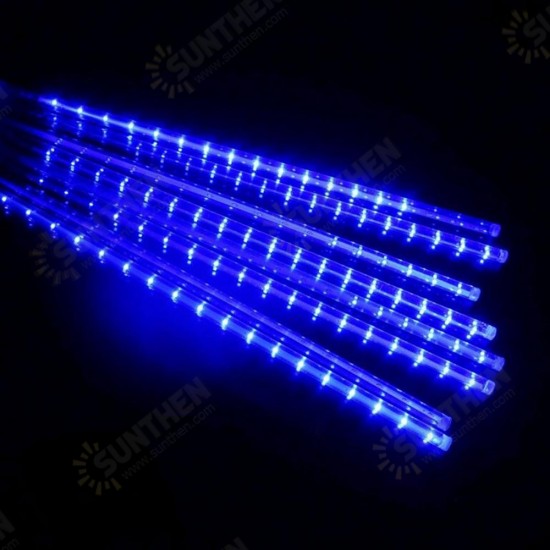 AC110-240V 50CM Waterproof IP65 180LED Meteor Shower Rain 5 Tubes String Light Holiday Party Christmas Outdoor Decor