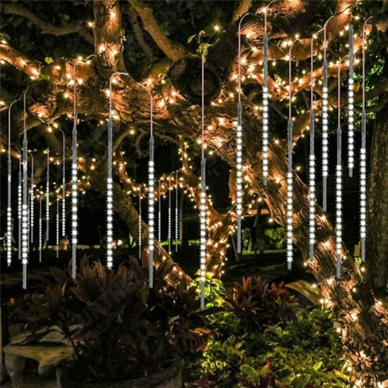 AC110-240V EU US Plug SMD2835 Waterproof 50CM LED Meteor Snowfall Tubes String Light Christmas Tree Decoration