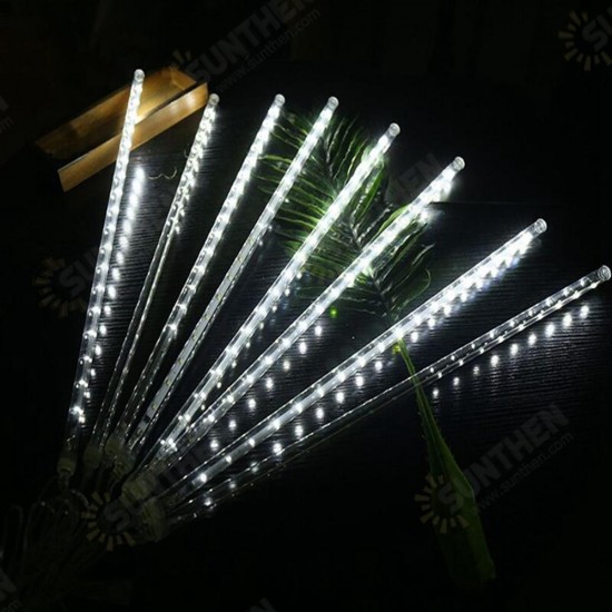 AC110-240V EU US Plug SMD2835 Waterproof 50CM LED Meteor Snowfall Tubes String Light Christmas Tree Decoration