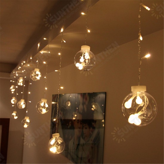 AC220V 3M Glass Ball LED String Light for Outdoor Christmas Home Decor EU Plug