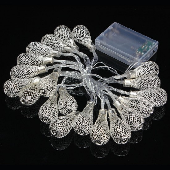 Battery Operated 2.2M 20LEDs Moroccan Bulbs Fairy String Lights for Christmas Wedding Decor