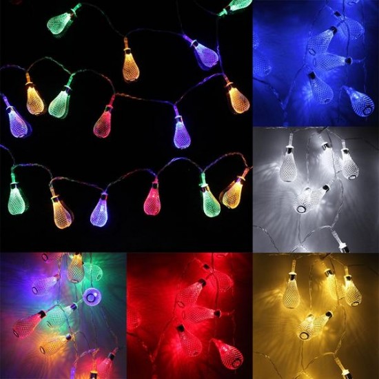 Battery Operated 2.2M 20LEDs Moroccan Bulbs Fairy String Lights for Christmas Wedding Decor