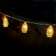 Battery Operated Golden Fanoos Lantern 10 LED String Fairy Holiday Light for Party Home Decoration