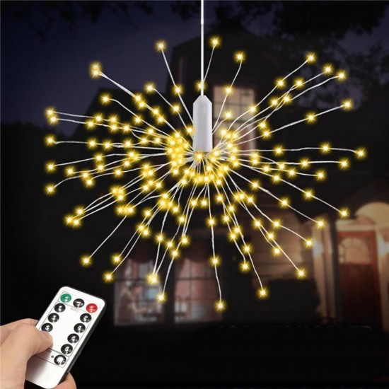 Battery Powered 100LED 8 Modes IP65 13 Keys Remote DIY Firework Fairy String Christmas Light