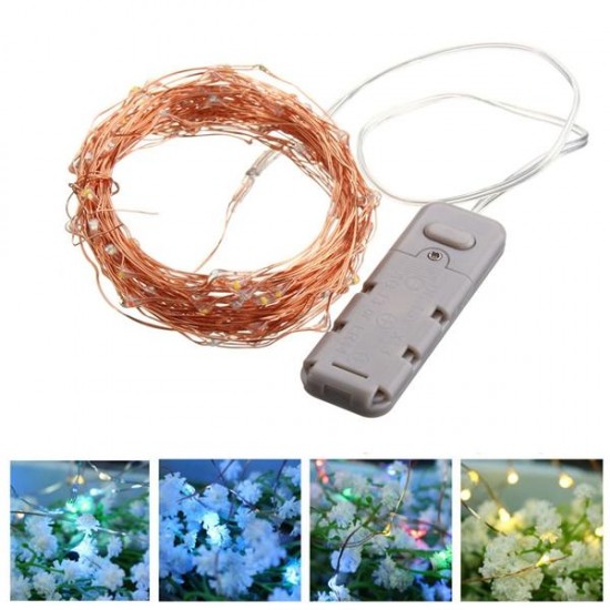 Battery Powered 10M 100LEDs Waterproof Copper Wire String Light For Wedding Party Decor