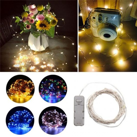 Battery Powered 10M 100LEDs Waterproof Silver Wire String Light For Wedding Party Decor