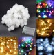 Battery Powered 10M 2.4W Snow Ball 80LED Holiday String Light Party Christmas Wedding Decor DC4.5V