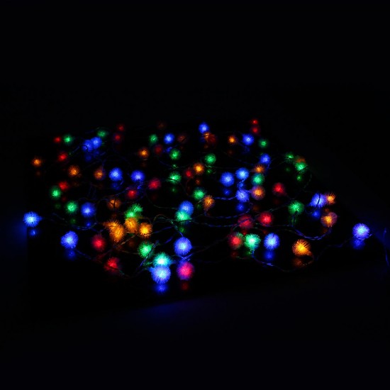 Battery Powered 10M 2.4W Snow Ball 80LED Holiday String Light Party Christmas Wedding Decor DC4.5V