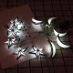 Battery Powered 10PCS Moon Star Shape Eid Ramadan LED String Light Indoor Home Party Decor