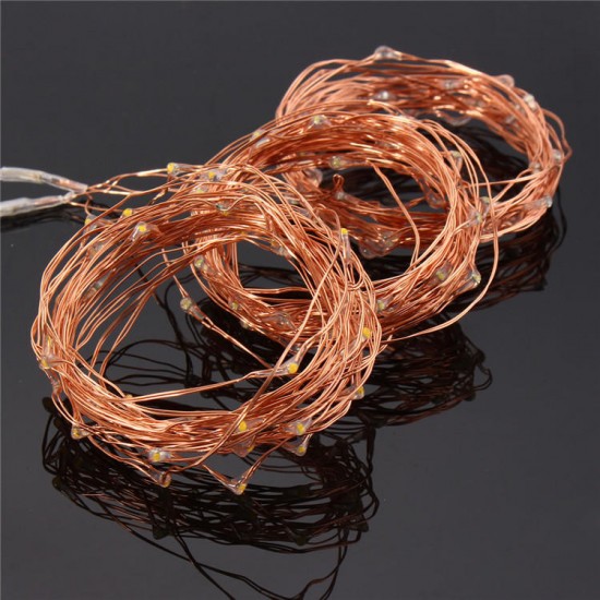 Battery Powered 12M Waterproof Copper Wire Fairy String Light For Christmas Holiday Party Decor