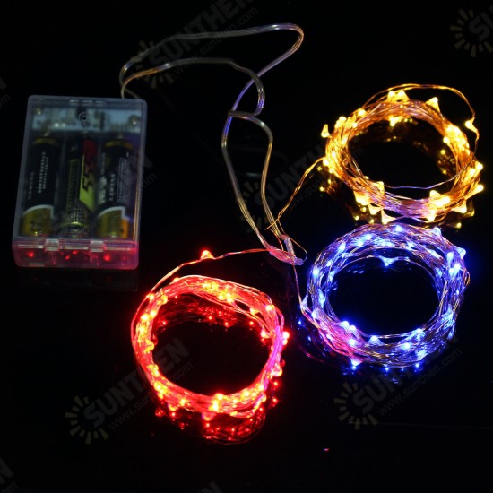 Battery Powered 12M Waterproof Copper Wire Fairy String Light For Christmas Holiday Party Decor