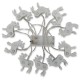 Battery Powered 1.65M 10LEDs Elk Shape Warm White Indoor Night Mood Fairy String Light For Christmas