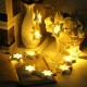 Battery Powered 1.8M 0.3W 10LED Wooden Star Shape Fairy String Light for Christmas Party Decor DC3V