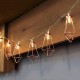 Battery Powered 1.8M 10LEDs Diamond Shaped Warm White Outdoor Fairy String Light For Christmas