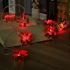 Battery Powered 1.8M LED Iron Flower Fairy String Light Holiday Wedding Party Decor