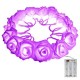 Battery Powered 20LEDs Red Purple Rose Flower Indoor Fairy String Light for Christmas Wedding Patio