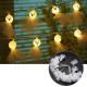 Battery Powered 5.35M 20LEDs Sunny Dolls Shaped Waterproof Warm White String Light For Christmas