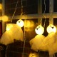 Battery Powered 5.35M 20LEDs Sunny Dolls Shaped Waterproof Warm White String Light For Christmas