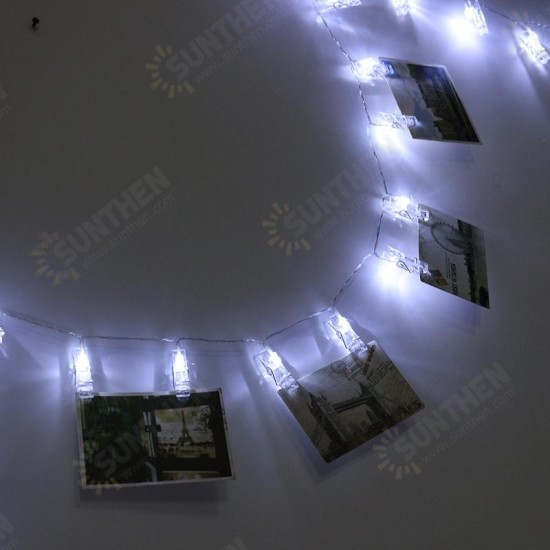 Battery Powered 5M 40LEDs 8 Modes Picture Display Clip Fairy String Light With Remote for Christmas