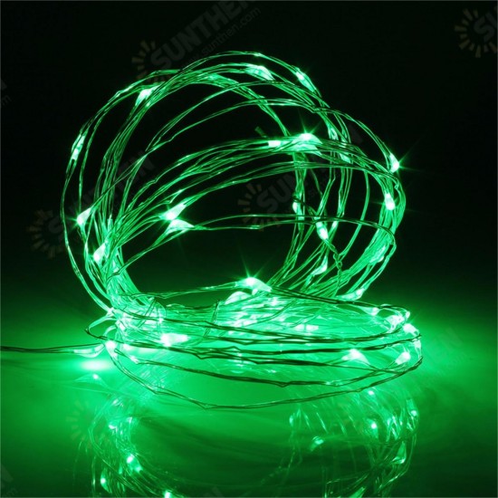 Battery Powered 5M 50LEDs Waterproof Silver Wire Fairy String Light for Christmas +Remote Control