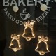 Battery Powered 8LEDs Deer Bell Star Christmas Tree Window Sucker String Light for Party