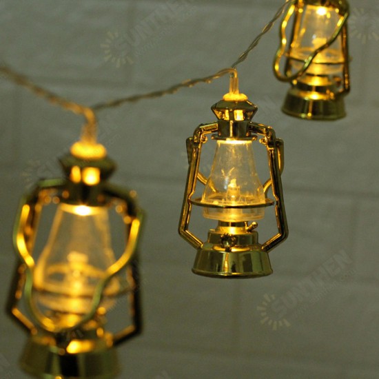 Battery Powered Kerosene Islamic Ramadan Eid 10 LED String Light for Party Holiday Indoor Decor