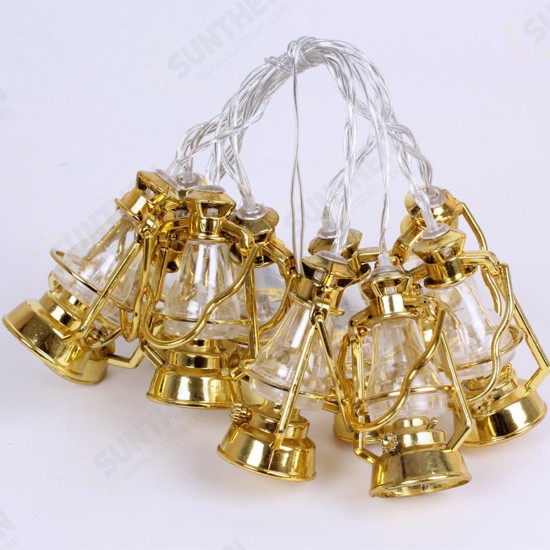 Battery Powered Kerosene Islamic Ramadan Eid 10 LED String Light for Party Holiday Indoor Decor