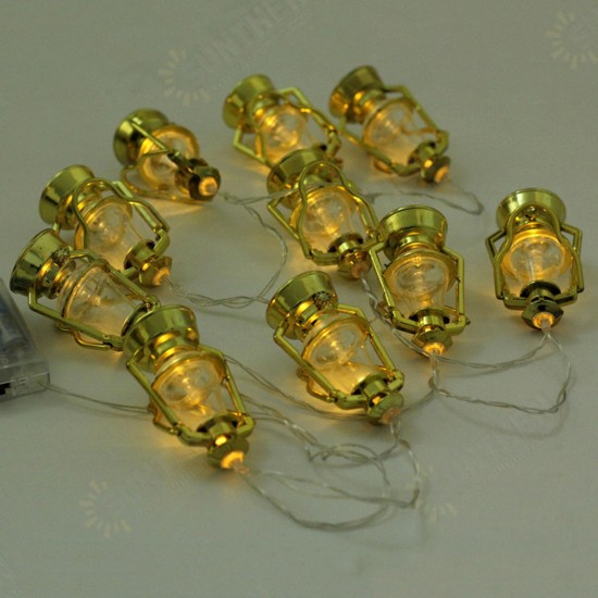 Battery Powered Kerosene Islamic Ramadan Eid 10 LED String Light for Party Holiday Indoor Decor