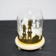 Battery Powered Ramadan Mosque Night Light Glass Cover Wooden Base Decoration Gift