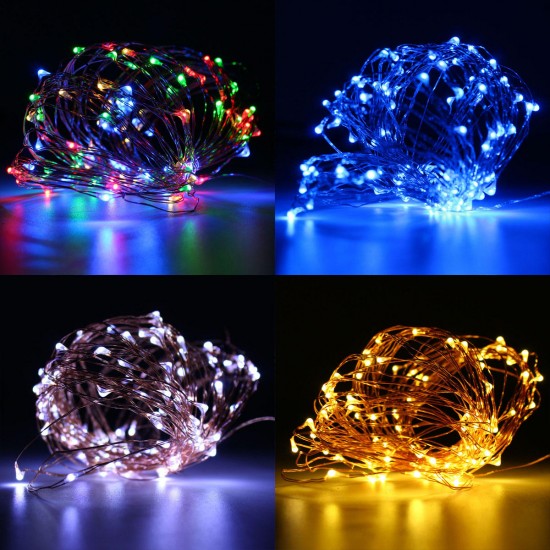 Battery Powered Waterproof 10M Copper Wire Green Shell Fairy String Light For Christmas Wedding